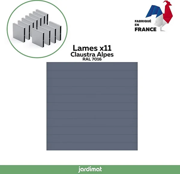 Castorama Clôture Jardimat Alpes Gris 180 Cm, 11 Lames Paris 1