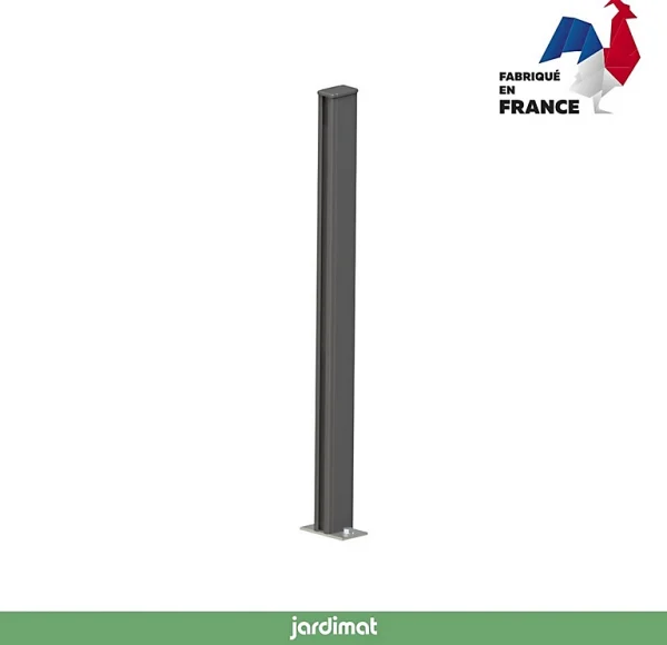 Castorama Poteau Clôture Jardimat Alpes Gris H. 180 Cm marque pas cher en ligne 1